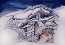ABBAZIA DI NOVALESA acrilico su tela 50 x 70