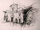 Bene Vagienna S.FRANCESCO E BEATA PAOLA cartaceo tecnica mista 50 x 70