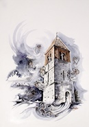 FANTASMI AL CIUCHE' VEJ acquerello 50 x 70