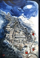 Fenestrelle NEVE AL FORTE acrilico su tela 60 x 80