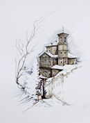 Mondovi' LA MISERICORDIA acquerello 50 x 70