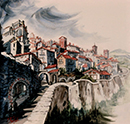 Mondovi DIETRO BECCONE EST acrilico su tela 40 x 40