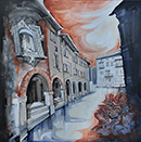 Mondovì AI PORTI DEI MAGNIN acrilico su tela 40 x 40