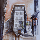 Mondovì FASCINI di VIA VICO acrilico su tela 40 x 40