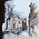Mondovì L'ABBANDONATO S.Evasio acrilico su tela 40 x 40