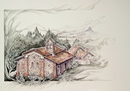 Pianezza LA PIEVE acquerello 50 x 70