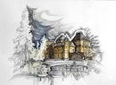 Pianezza VILLA LEUMANN acquerello 50 x 70