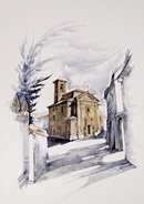 Rivoli SAN BARTOLOMEO acquerello 50 x 70