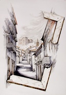 Rivoli VIA CAPELLO acquerello 50 x 70