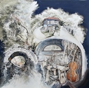 S.Stefano Belbo CASA DI NUTO acrilico su tela 100 x 100