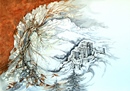 SACRA SAN MICHELE acquerello 50 x 70