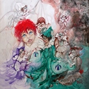 AMICI olio su tela 90 x 90