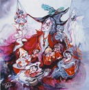 COLLOQUIO acrilico su tela 40 x 40