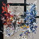 FIORILEGIO tecnica mista 80 x 80