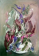FIORI 1 acrilico su tavola 60 x 80