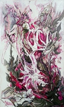 FIORI ROSA olio su tavola 40 x 60