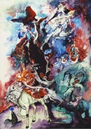 IL CIRCO acrilico su tela 40 x 40