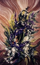 VORTICE DI FIORI acrilico su tela 40 x 60