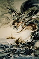 E.Grieg IL RITORNO DI PEER GYNT acrilico 70 x 100