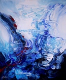R.Wagner IL VASCELLO FANTASMA acrilico su tela 50 x 70