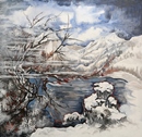 RIFLESSI acrilico su tela 80 x 80