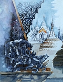 TESORI D'ORIENTE acquerello 50 x 70
