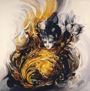CROGIUOLO DI SOGNI acrilico su tela 80 x 80