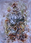 DELLA MAGIA tecnica mista su tavola 60 x 80