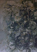 FIORE E SIBILLA olio su tela 70 x 100