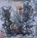 GROTTESQUE olio su tela 70 x 70