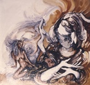 L'OCCHIO DELLA SIBILLA olio su tela 80 x 80