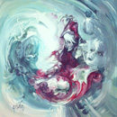 MAGIA NEL SOGNO olio su tela 70 x 70