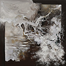 RAMO BIANCO acrilico su tela 60 x 60