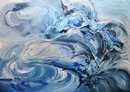 VORTICE BLU acrilico su tela 60 x 80